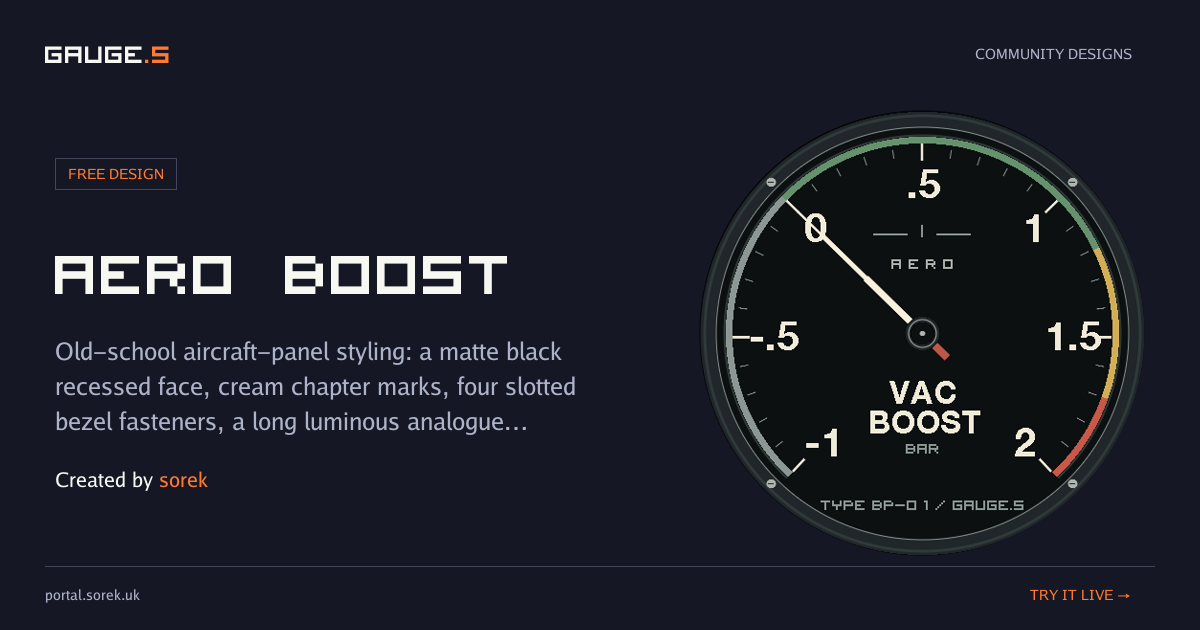 Aero Boost share card by sorek