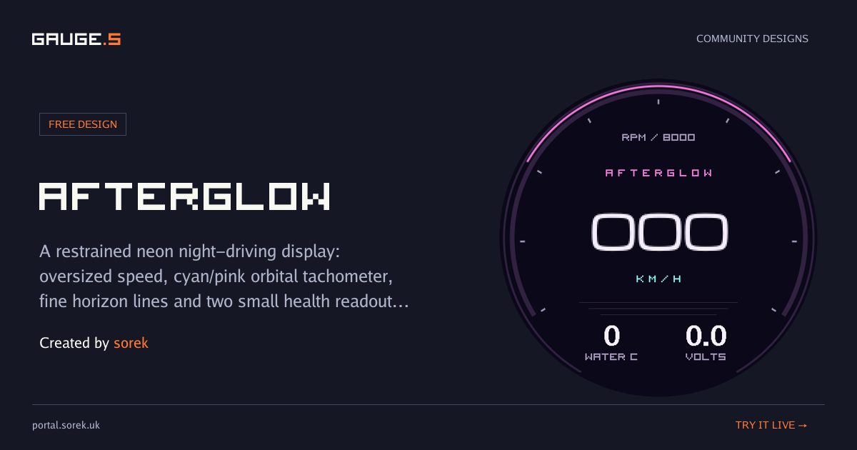 Afterglow share card by sorek