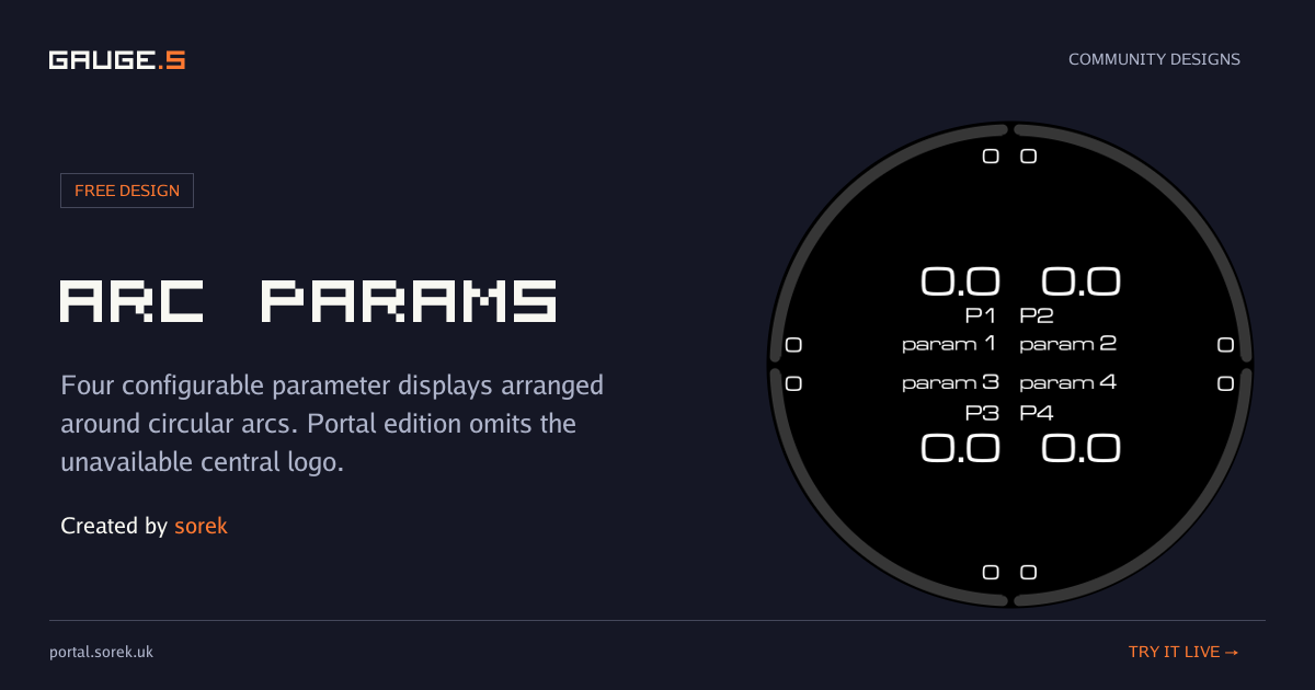Arc Params share card by sorek